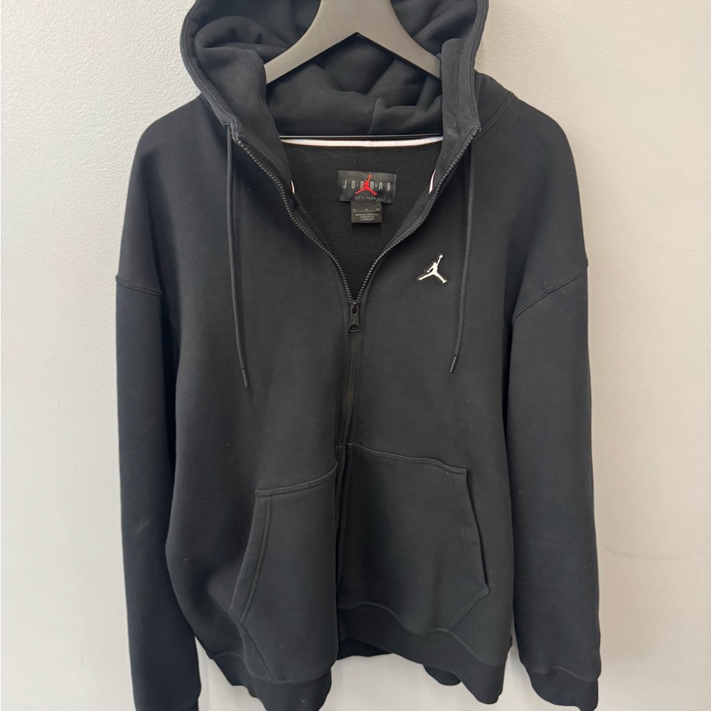 Jordan Men's Black Zip-Up Sweater